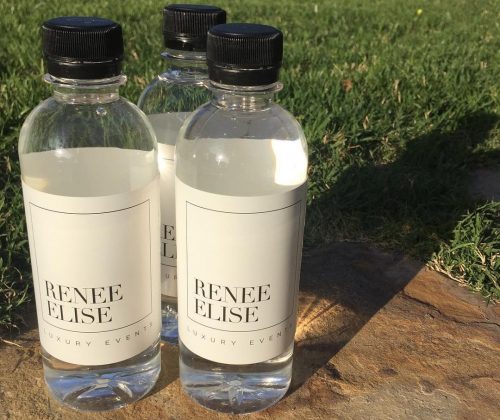 Personalized water bottles for luxury event